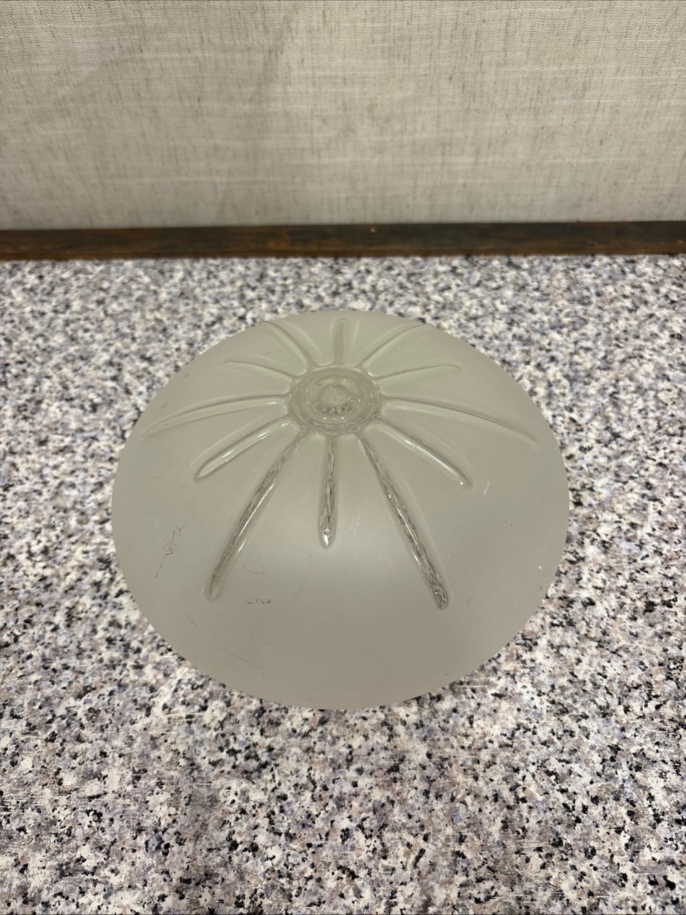 Vintage MCM Starburst Flush Mount Ceiling Light Shade | Frosted Satin Glass